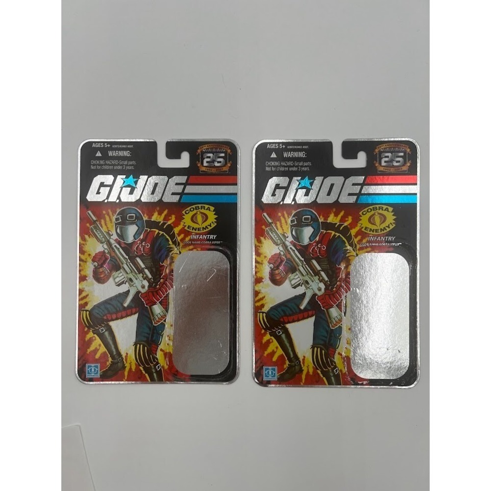 G.I. Joe 25th Cobra Infantry Viper Trooper  FULL CARD BACK FILE CARD x 2